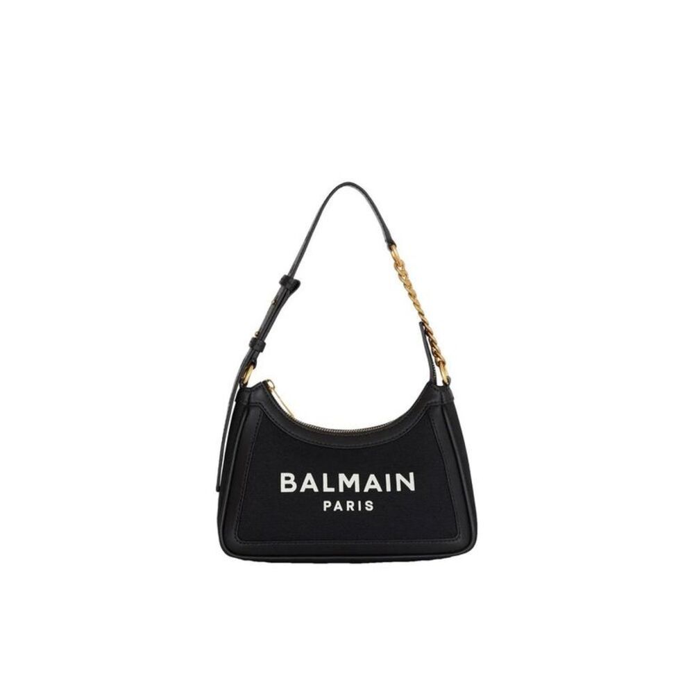 Balmain Black Cotton Shoulder Women's Bag